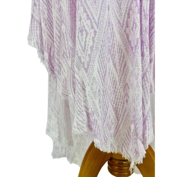 Free People Lilac Flowy Asymmetrical Midi Slip Dress | Balletcore Boho Coquette - Picture 4 of 16